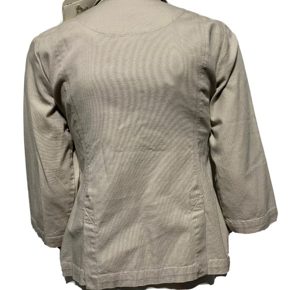 Eileen Fisher Organic Cotton Notch Collar Muslin Jacket 3/4 sleeve XS - Picture 8 of 12